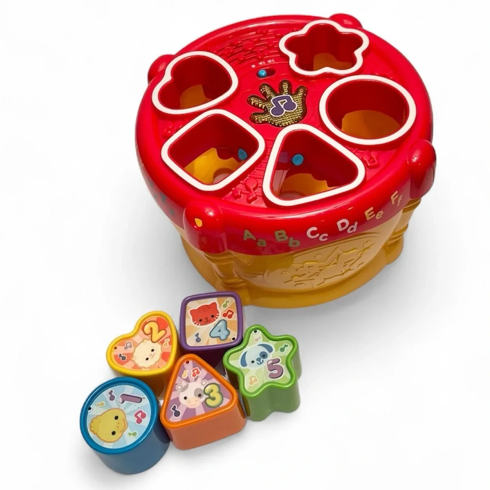 VTech Electronic Sort & Discover Drum Shapes Numbers Animals Music 6M+ Learning